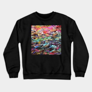 Rainbow Abstract Landscape 290 Crewneck Sweatshirt